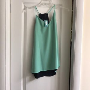 Reversible tank top dark navy and light blue